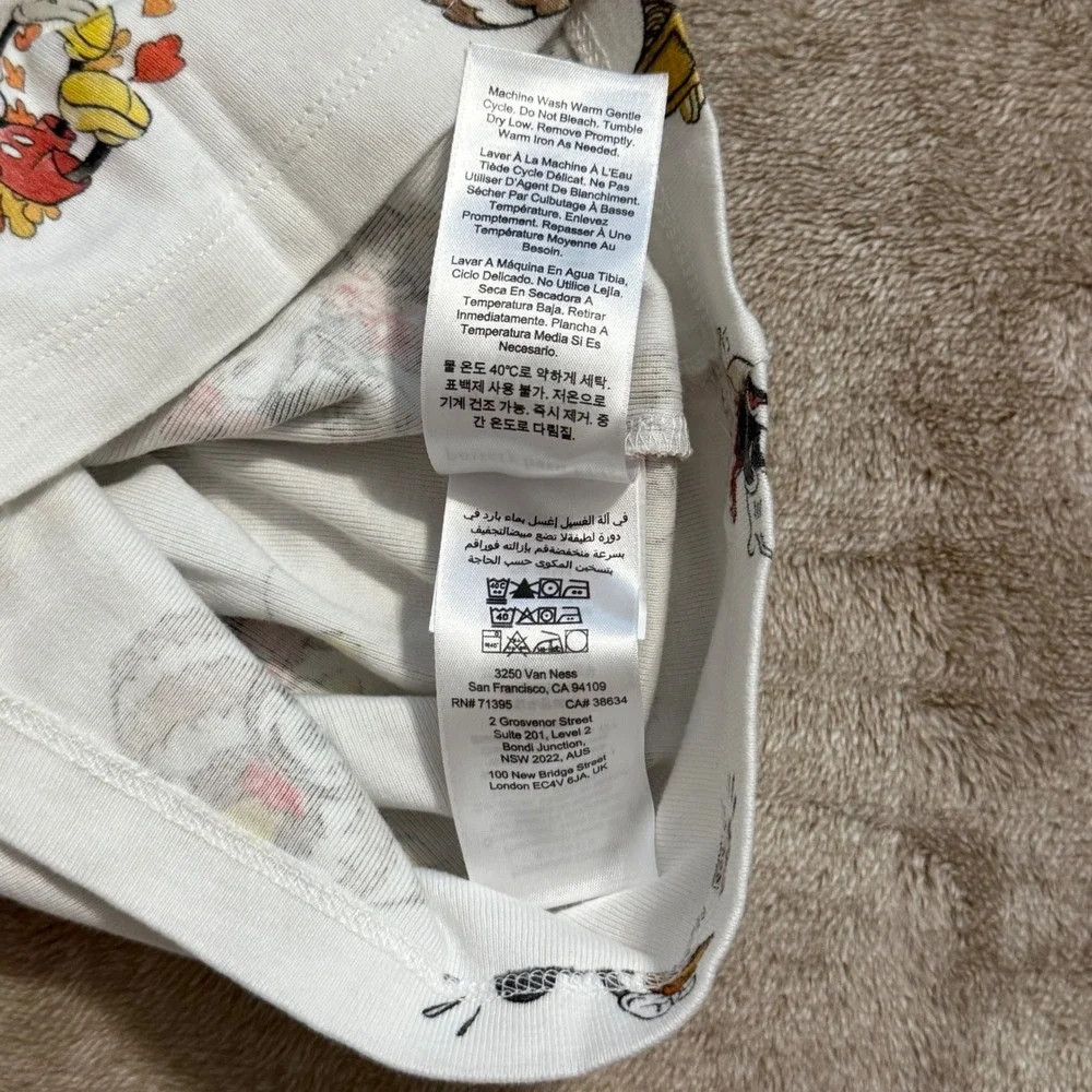Pottery Barn Kids Disney Mickey Mouse Thanksgiving Organic Cotton Pajamas 2T